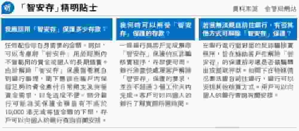 「智安存」變相戶口設夾萬防騙