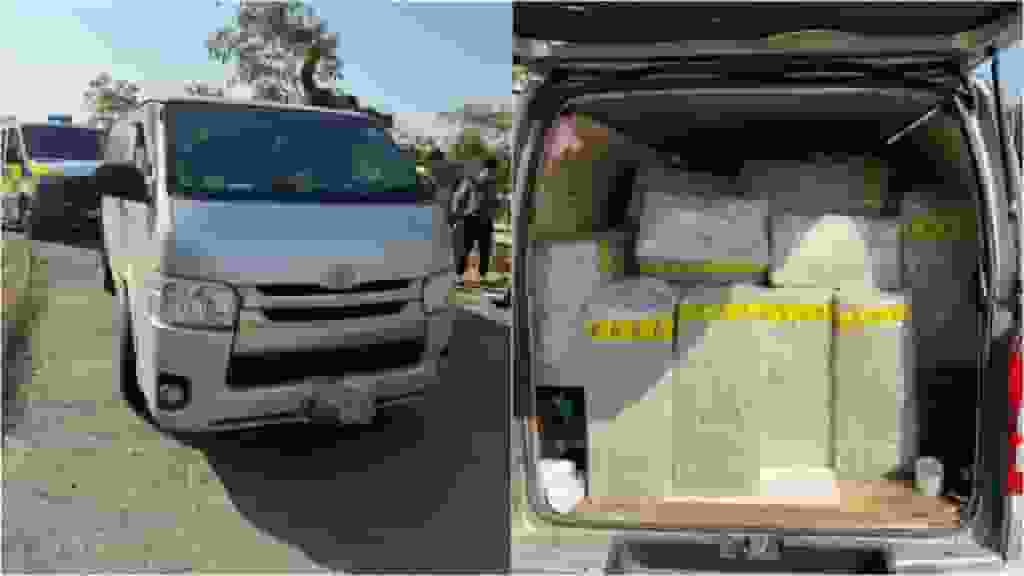 警截粉嶺公路可疑貨Van 檢$141萬私煙 拘停牌駕駛司機