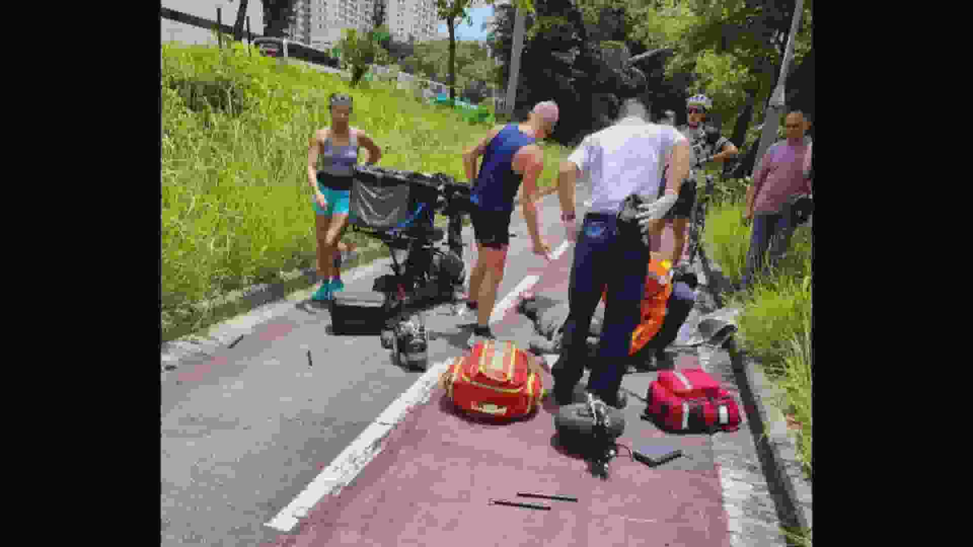 沙田男子駕電動單車失事頭傷送院