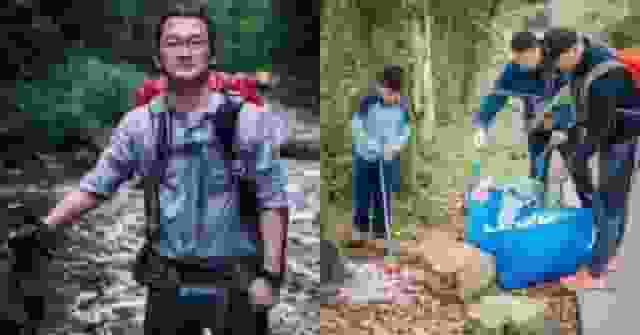 7年徒步「順手」清山野 內地戶外達人撿垃圾獲封「山野美容師」