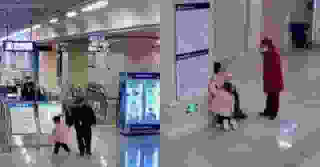 武漢母突感不適癱坐地鐵站內 4歲囡臨危不亂跑百米求助職員