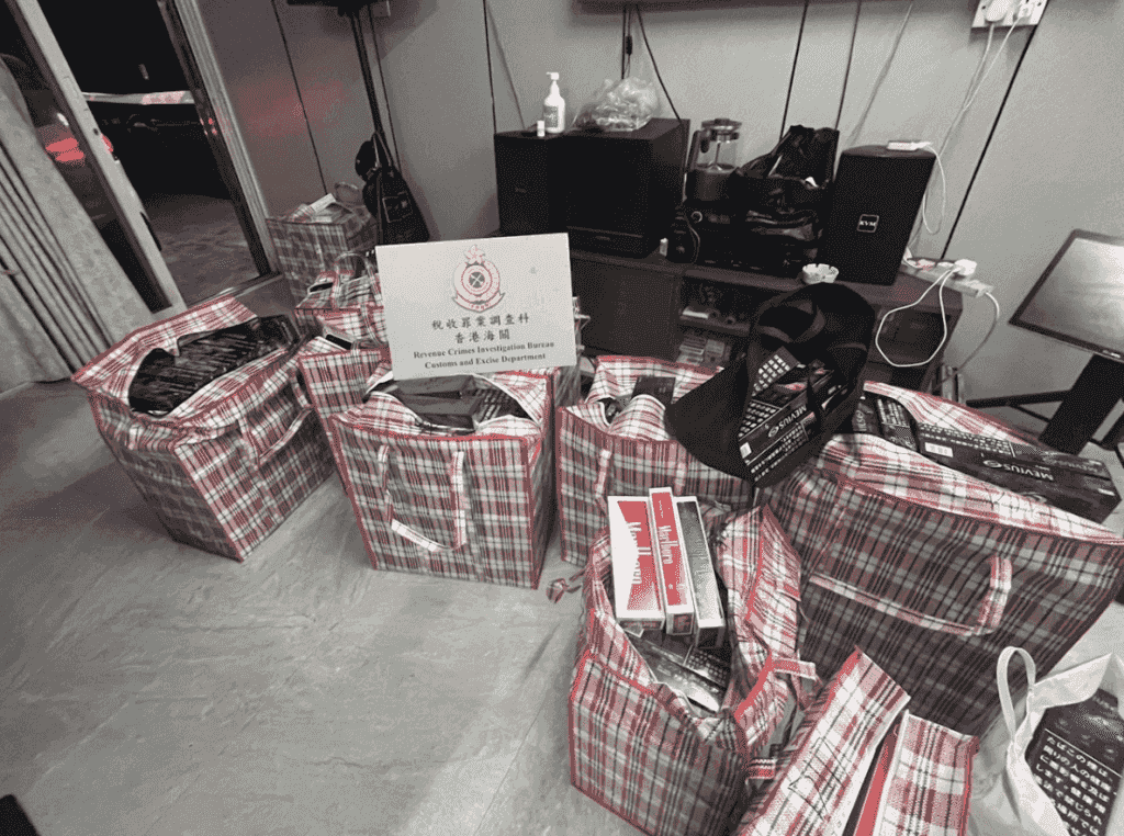 海關天平山村搗破貨櫃私煙倉 檢55萬元貨拘3無業男女