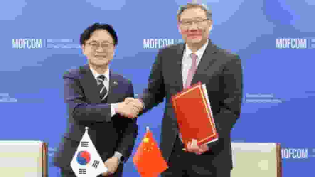 王文濤晤南韓產業通商部長 加快推進中韓自貿談判